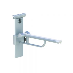 LIFT-UP ARM SUPPORT FOR HORIZONTAL TRACK, HEIGHT AND SIDEAWAYS ADJUSTABLE