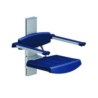 Variation #342 of WALL MOUNTED SHOWER SEAT WITH BACKREST & ARMREST, HEIGHT ADJUSTABLE