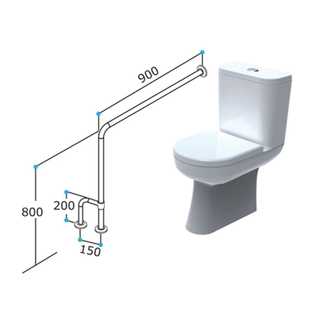 Toilet Grab Rails Accessible Toilet & Ambulant Grab Rails