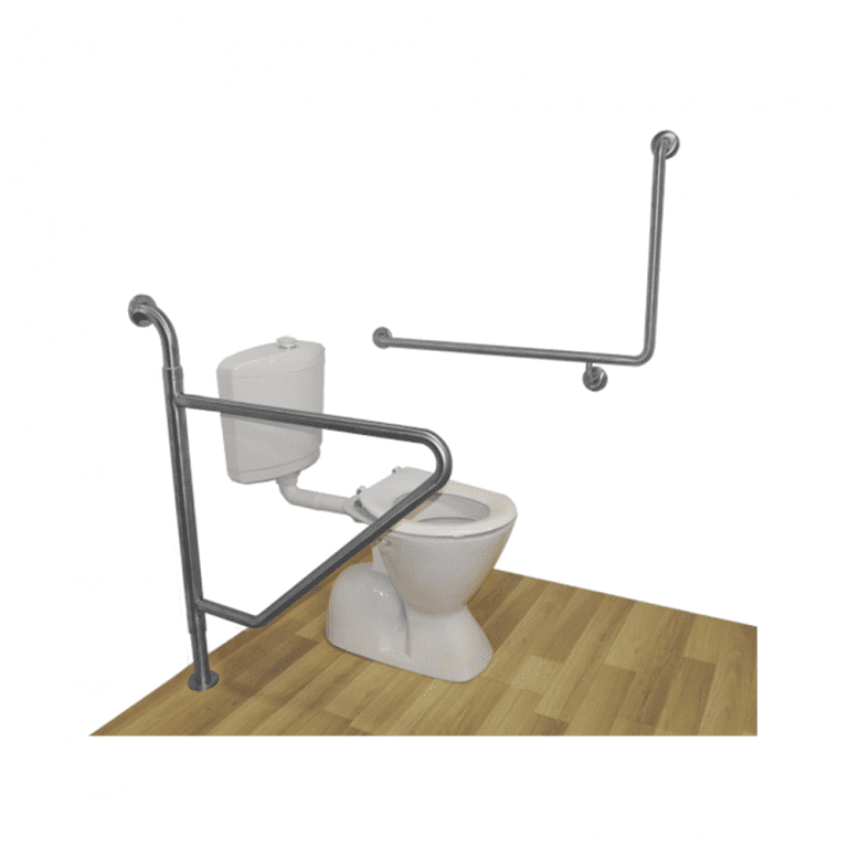 T130 TOILET GRABRAIL Swing Away Support Rail