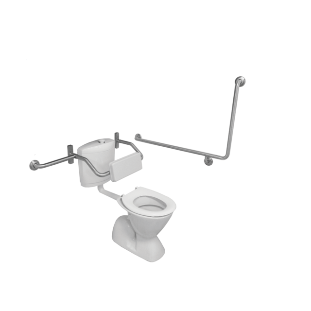 90degree toilet grab rail and toilet backrest