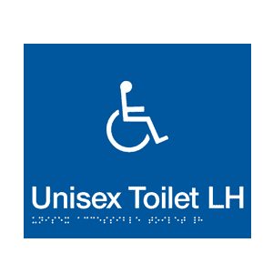 BS.UACTL - BRAILLE SIGNAGE - Unisex Accessible Toilet LH 1