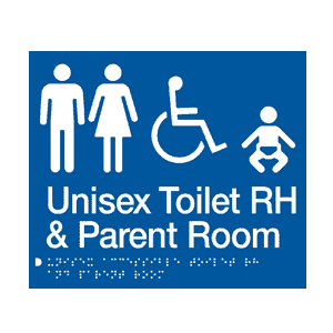 BS.UACTBR - BRAILLE SIGNAGE - Unisex Accessible Parent Room RH 1